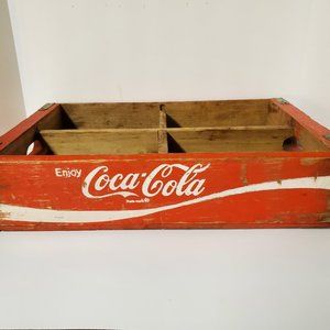 Very Nice Vintage "Enjoy Coca-Cola" Wood Crate/Carrier